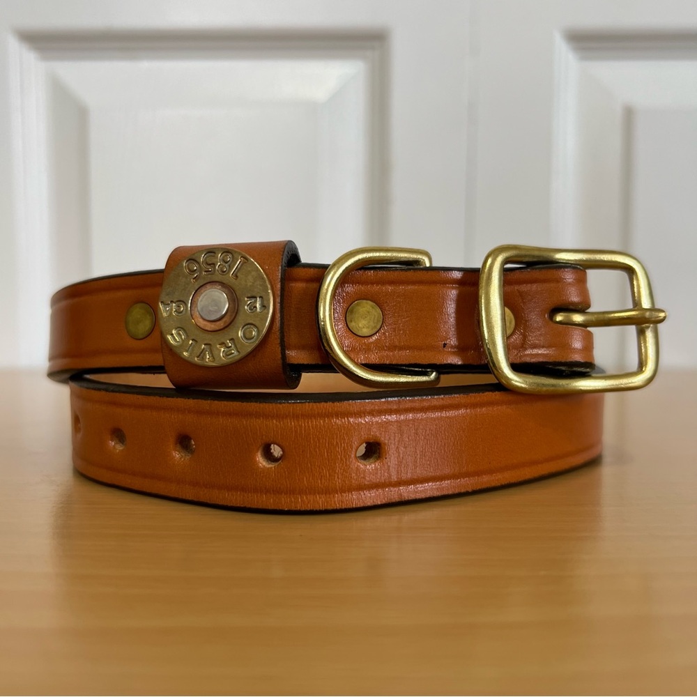 Orvis Shotshell Leather Dog Collar 1508 Size 24 USA